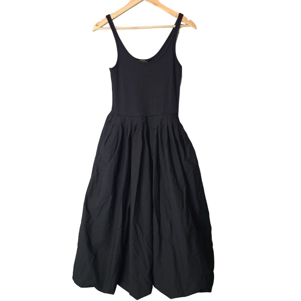 J.Crew Fitted tank dress with poplin bubble skirt
